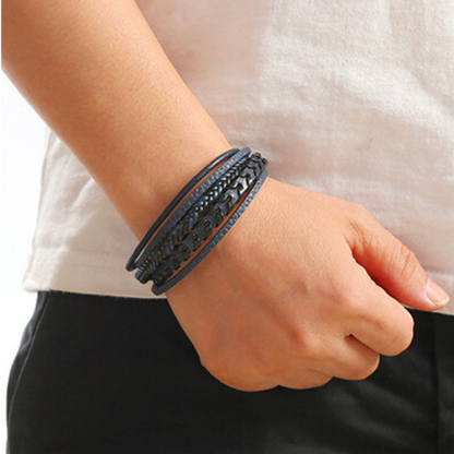 Leather men's bracelet – rugged, stylish, and timeless (Buy one, get one free)