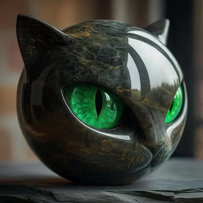 Mystica™ Cat Sculpture – Mystical Marble-Look Design