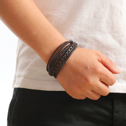 Leather men's bracelet – rugged, stylish, and timeless (Buy one, get one free)