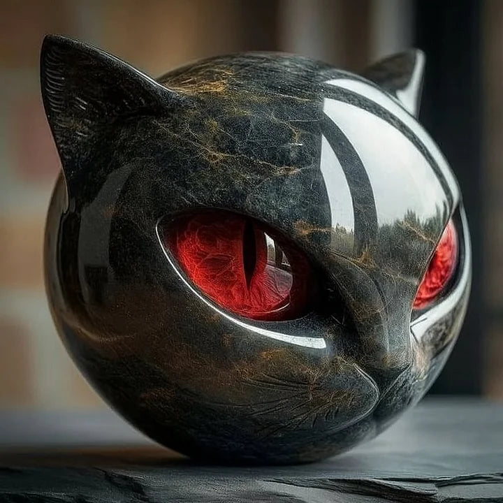 Mystica™ Cat Sculpture – Mystical Marble-Look Design