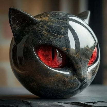 Mystica™ Cat Sculpture – Mystical Marble-Look Design