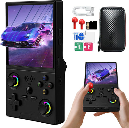 🎮👾 Retro Handheld Game Console – 3.5″ HD Screen (640x480) 🕹️💾 64 GB Storage, RK3326 Chip, 2500 mAh – Perfect for On the Go & Nostalgia Fans. Ready to Play with Hundreds of Classics.