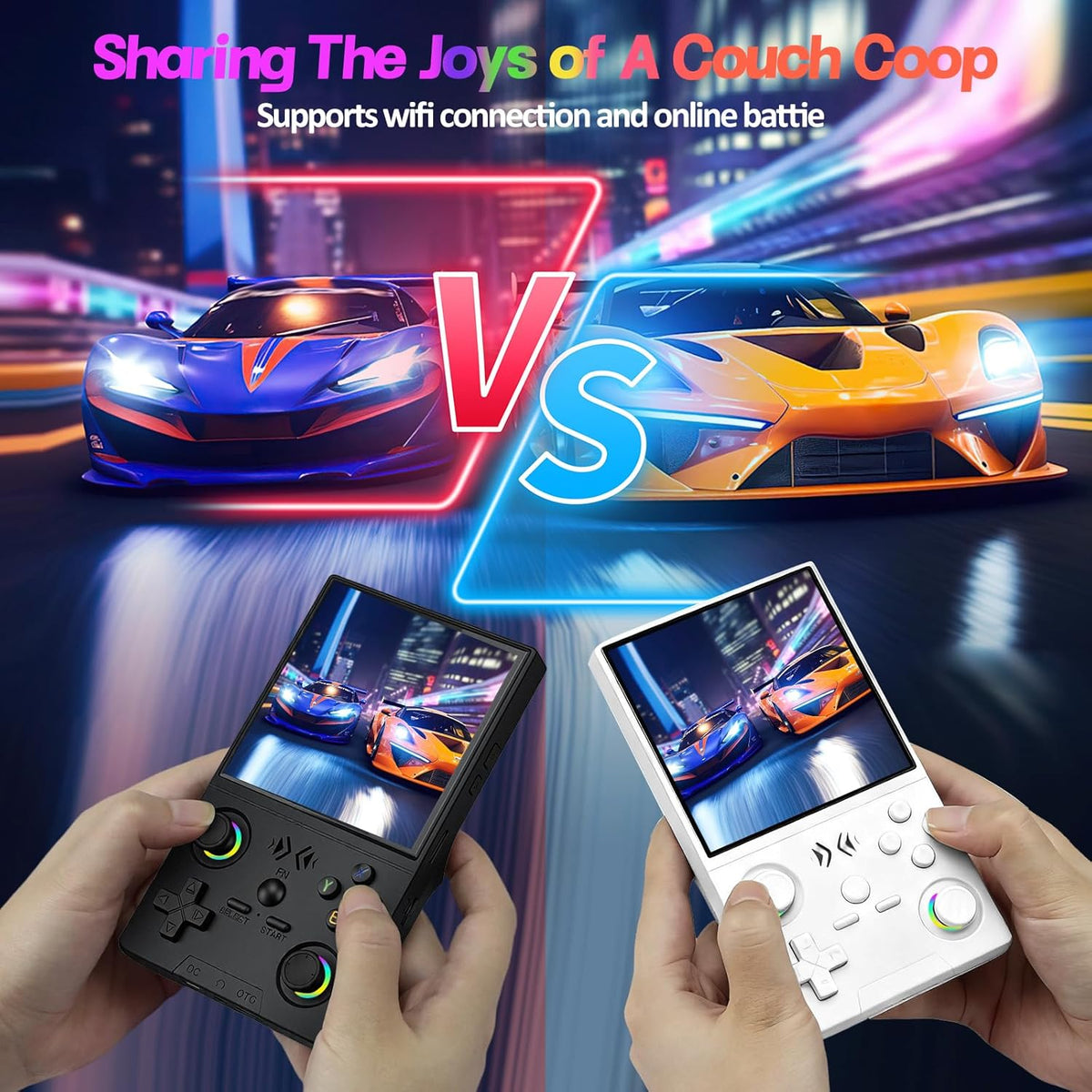 🎮👾 Retro Handheld Game Console – 3.5″ HD Screen (640x480) 🕹️💾 64 GB Storage, RK3326 Chip, 2500 mAh – Perfect for On the Go & Nostalgia Fans. Ready to Play with Hundreds of Classics.