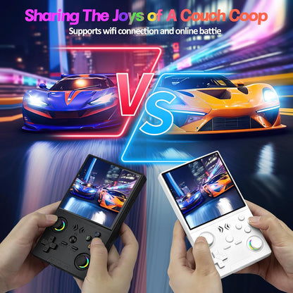 🎮👾 Retro Handheld Game Console – 3.5″ HD Screen (640x480) 🕹️💾 64 GB Storage, RK3326 Chip, 2500 mAh – Perfect for On the Go & Nostalgia Fans. Ready to Play with Hundreds of Classics.