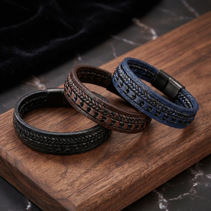 Leather men's bracelet – rugged, stylish, and timeless (Buy one, get one free)