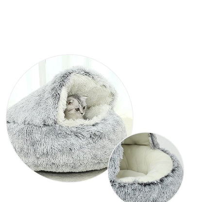 CozyNook Plush Round Pet Bed for Dogs and Cats