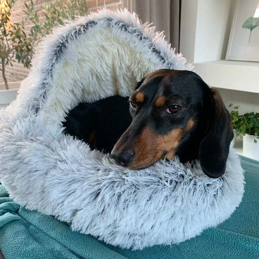 CozyNook Plush Round Pet Bed for Dogs and Cats