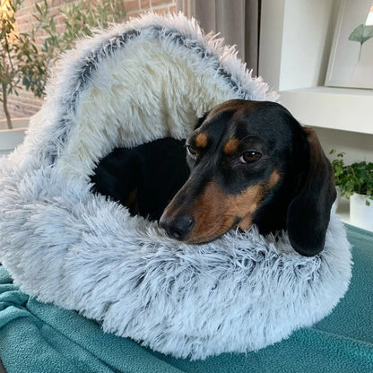 CozyNook Plush Round Pet Bed for Dogs and Cats