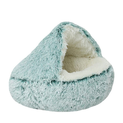 CozyNook Plush Round Pet Bed for Dogs and Cats