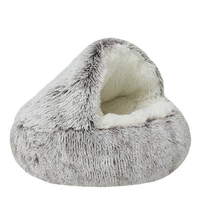 CozyNook Plush Round Pet Bed for Dogs and Cats
