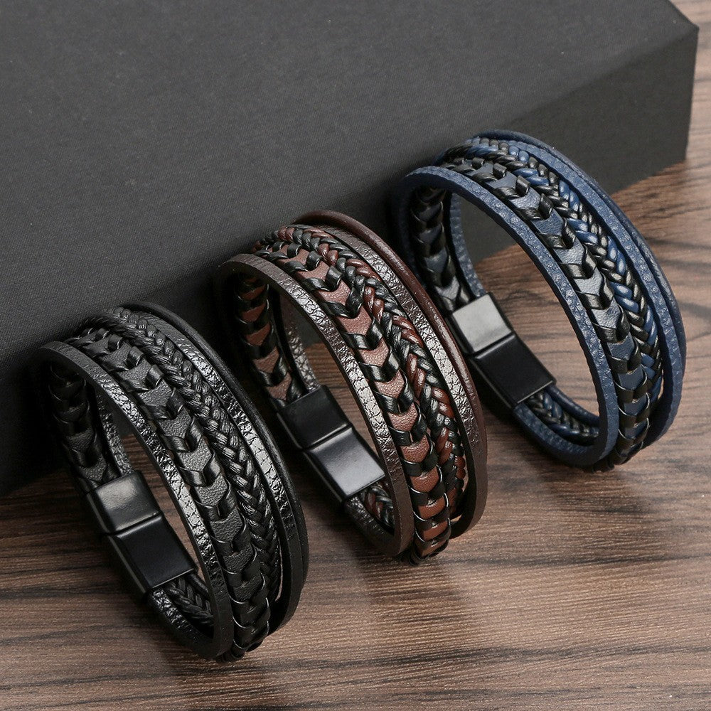 Leather men's bracelet – rugged, stylish, and timeless (Buy one, get one free)