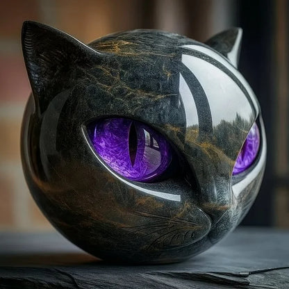 Mystica™ Cat Sculpture – Mystical Marble-Look Design