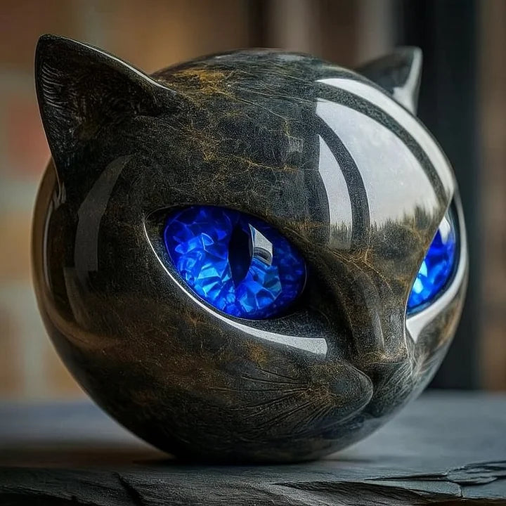 Mystica™ Cat Sculpture – Mystical Marble-Look Design
