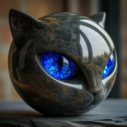 Mystica™ Cat Sculpture – Mystical Marble-Look Design