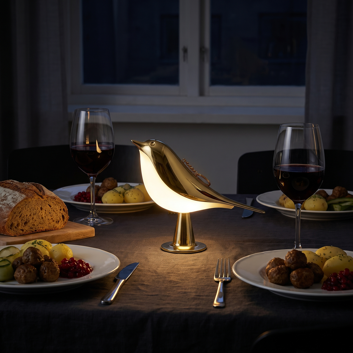 Cora – Cordless Bird Lamp with Touch Dimming