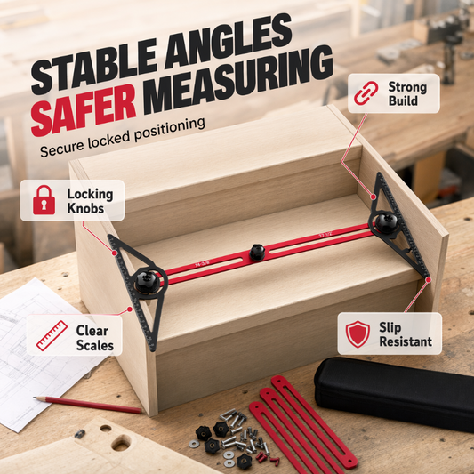 Multi-Function Woodworking Marking Tool Kit – Measure, Lock & Mark